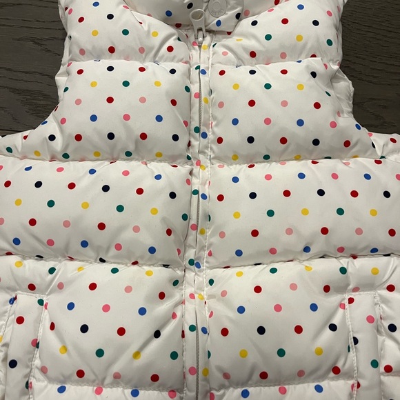 Gap girls creme polka dot spring vest sz 5 NWT Ret $115 - Picture 3 of 4